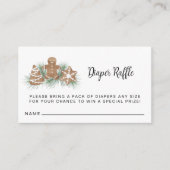 Kerstmis Baby shower Diaper Raffle Informatiekaartje (Voorkant)