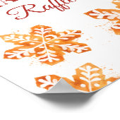 Kerstmis Baby shower Diaper Raffle Sign Poster (Hoek)