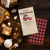 Kerstmis Baby shower Diaper Raffle Ticket Informatiekaartje