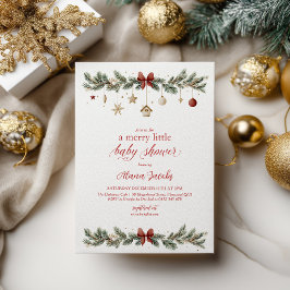 Kerstmis Baby Shower Kerstboom Kaart