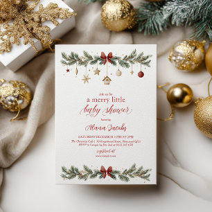 Kerstmis Baby Shower Kerstboom Kaart