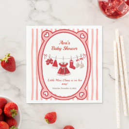 Kerstmis Baby Shower | Kleren van de Kerstman Rood Servet