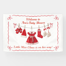 Kerstmis Baby Shower | Kleren van de Kerstman Rood Spandoek