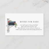 Kerstmis Baby shower per post Een boek verzenden Informatiekaartje (Voorkant)