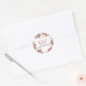 Kerstmis Baby Shower Ronde Sticker (Envelop)