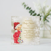 Kerstmis Baby Shower Uitnodigingen (Staand voorkant)