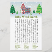 Kerstmis Baby shower Word Search Game (Voorkant)