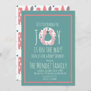 Kerstmis - Baby shower Wreath Joy Bundle Kaart
