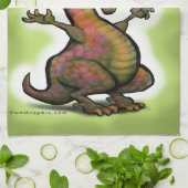 Kerstmis Baby T-Rex Theedoek (Gevouwen)