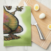 Kerstmis Baby T-Rex Theedoek (Quarter Fold)