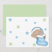 Kerstmis Baby van Colour Blue Pet Kaart (Voorkant / Achterkant)