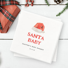 Kerstmis Baby Vintage Vakantie Baby Shower Servet