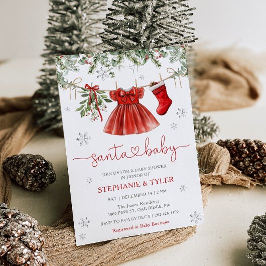 Kerstmis Baby Winter Kerst Baby Shower Uitnodiging