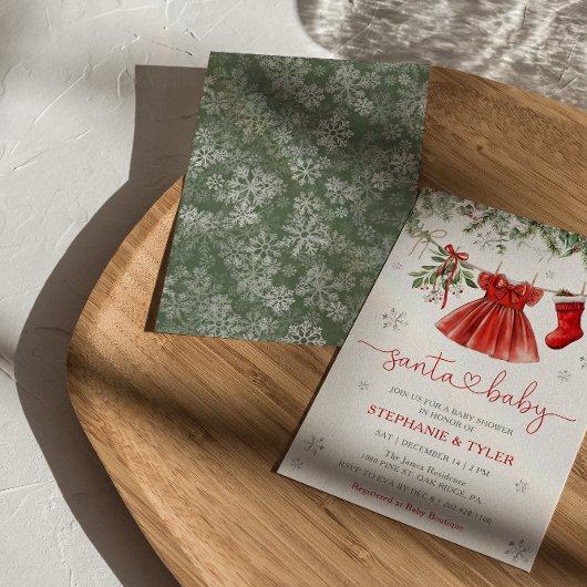 Kerstmis Baby Winter Kerst Baby Shower Uitnodiging