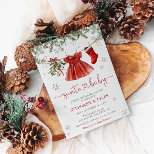 Kerstmis Baby Winter Kerst Baby Shower Uitnodiging