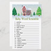 kerstmis Baby word scramble (Voorkant / Achterkant)