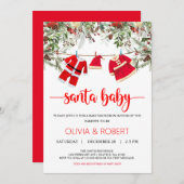 Kerstmis babyborrel, Kerstmis babyborrel uitnodigi Feestdagenkaart (Voorkant / Achterkant)