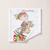 Kerstmis badhanddoek sets, kinderen zijn zegeninge bad handdoek (Wasdoekje)
