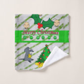 Kerstmis badhanddoekjes sets, muizen bad handdoek (Wasdoekje)