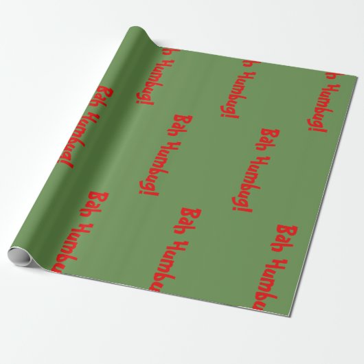 Kerstmis Bah Humbug! Cadeaupapier (Uitgerold)