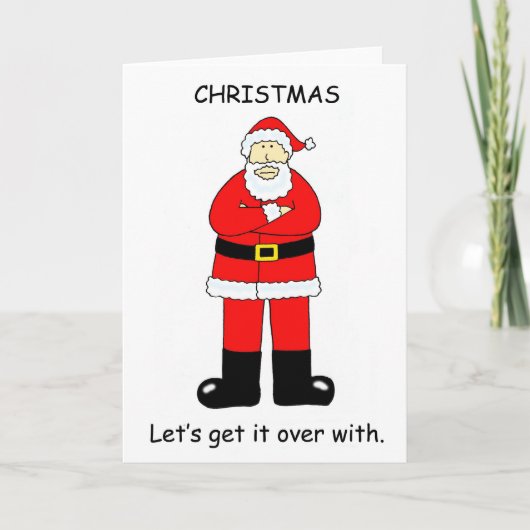 Kerstmis Bah Humbug Feestdagen Kaart (Voorkant)