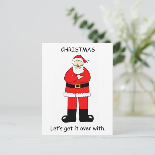 Kerstmis Bah Humbug Feestdagenkaart (Staand voorkant)