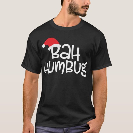 Kerstmis Bah Humbug Fun T-Shirt (Voorkant)