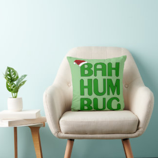 Kerstmis Bah Humbug Shirt Art-Xmas Humbug Santa Kussen