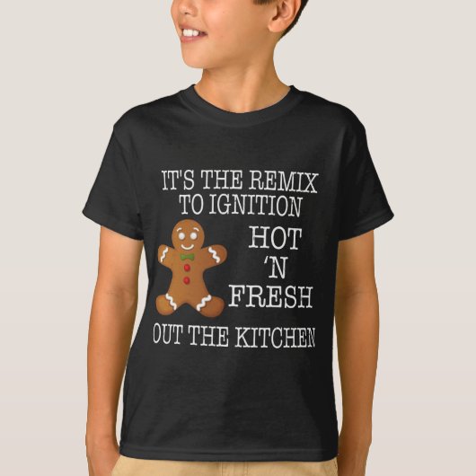 Kerstmis bakken peperkoek man Hot Fresh Out Kit T-shirt (Voorkant)