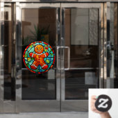 Kerstmis bakken peperkoek man raamsticker (Kantoordeur)