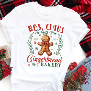 Kerstmis Bakkerij van Mevrouw Claus in peperkoek Tri-Blend Shirt