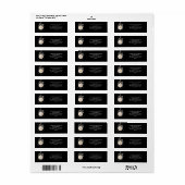 Kerstmis Bal Zwart En Wit Adres Etiket (Full Sheet)