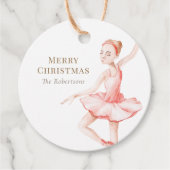 Kerstmis Ballerina Cadeaubijslage Bedankjes Labels (Voorkant)