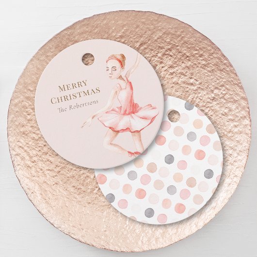 Kerstmis Ballerina Cadeaubijslage Bedankjes Labels