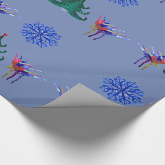 Kerstmis Ballet Dans Cadeaupapier (Hoek)