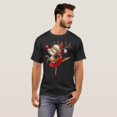 Kerstmis Ballet Rendier Dansend Ballet Thee T-shirt (Voorkant volledig)