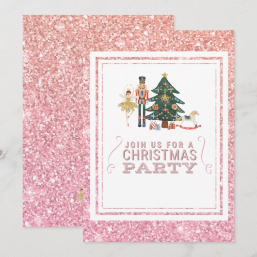 Kerstmis: Balletpartij Kaart (Voorkant / Achterkant)