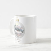 Kerstmis Balornament Berg Sneeuw Koffiemok (Voorkant links)