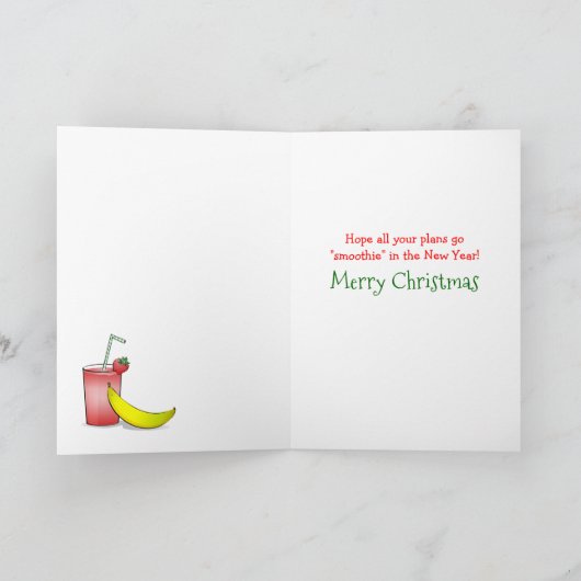 Kerstmis Banaan Grappig Feestdagen Kaart (Binnen)