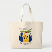 Kerstmis: BARBADOS FLAG Grote Tote Bag (Voorkant)