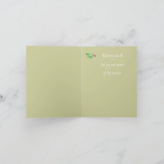 Kerstmis Barn Owl Greeting Feestdagen Kaart (Binnen)