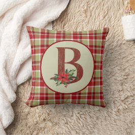 Kerstmis Barn Wood Letter B Kussen