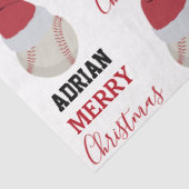 Kerstmis Baseball Sport Ball Aangepaste naam Tissuepapier (Detail)