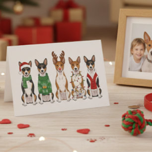 Kerstmis Basenjis Kaart