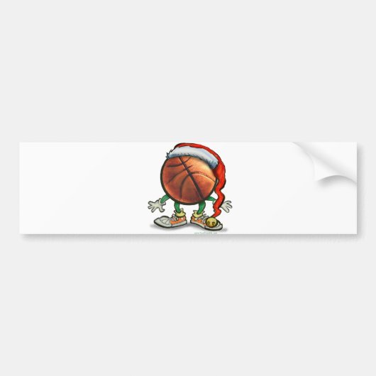 Kerstmis Basketbal Bumpersticker (Voorkant)