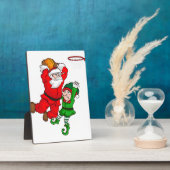 Kerstmis Basketbal Sinterklaas Slam Dunk Elf Plezi Fotoplaat (Zijkant)