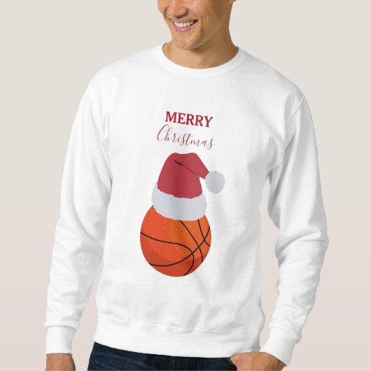 Kerstmis Basketbal Sport Ball Party Trui (Voorkant)
