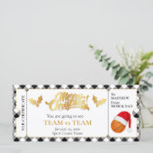 Kerstmis Basketbal Ticket, Verrassingscadeaubon (Staand voorkant)