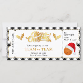 Kerstmis Basketbal Ticket, Verrassingscadeaubon