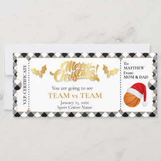 Kerstmis Basketbal Ticket, Verrassingscadeaubon